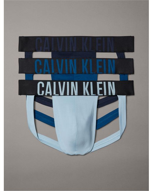 Calvin Klein Blue Intense Power Micro 3-pack Jock Strap for men