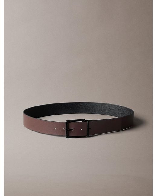 Cintura Double-Face di Calvin Klein in Black da Uomo