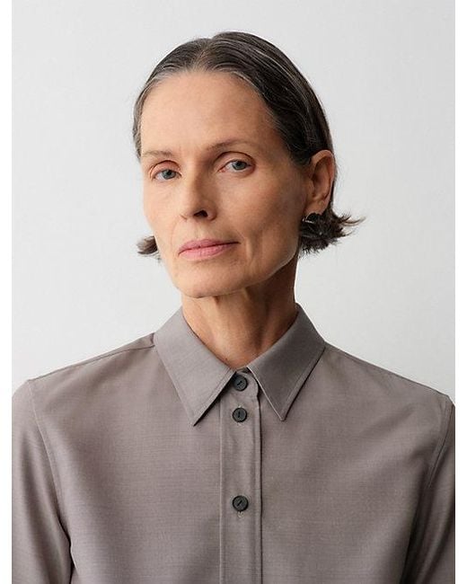 Calvin Klein Gray Sophie Button-Down Shirt