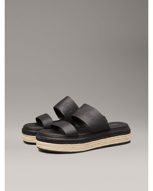 Sandali Espadrillas Con Plateau di Calvin Klein in Gray