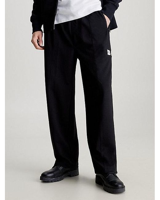 Pantalón de chándal de felpa oversized Calvin Klein de hombre de color Black