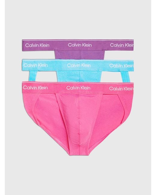 Lot de 3 slip, string et string homme - Pride Calvin Klein pour homme en coloris Pink