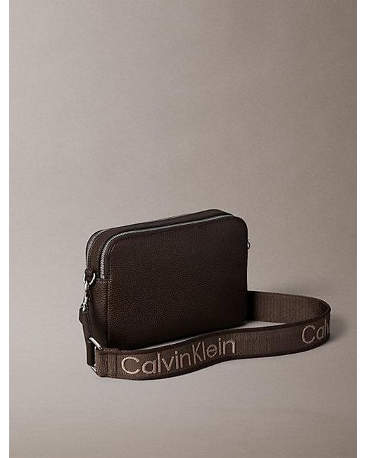 Calvin Klein Gray Logo Strap Camera Bag