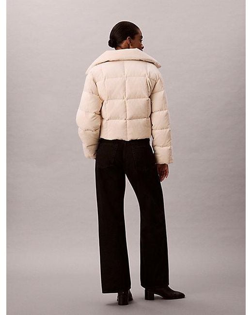 Calvin Klein Natural Jeans Corduroy Down Puffer Jacket