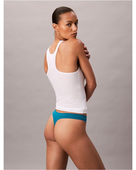 Calvin Klein White Bonded Flex Thong
