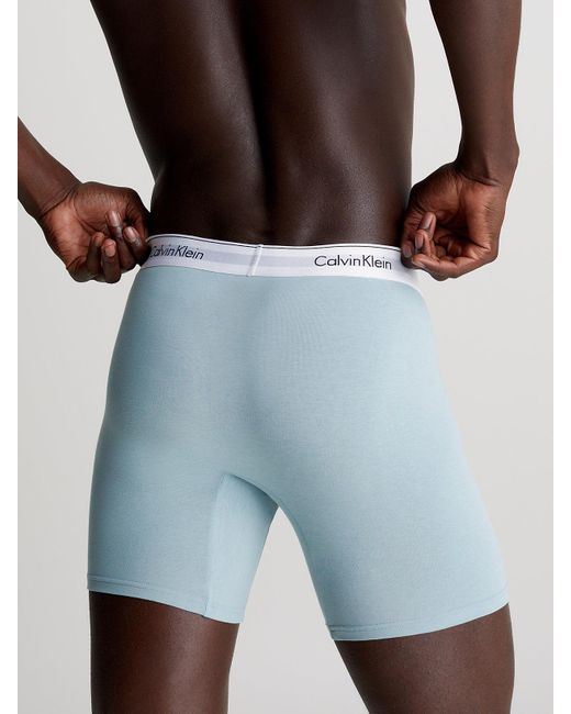 Calvin Klein Blue 5 Pack Boxer Briefs - Modern Cotton for men