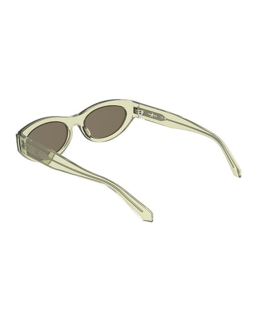 Calvin Klein Green Oval Sunglasses