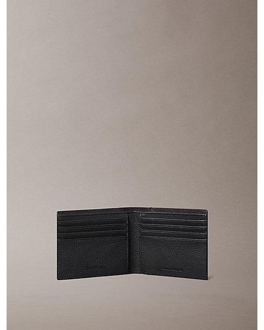Calvin Klein Gray Foil Embossed Logo Bifold Wallet for men