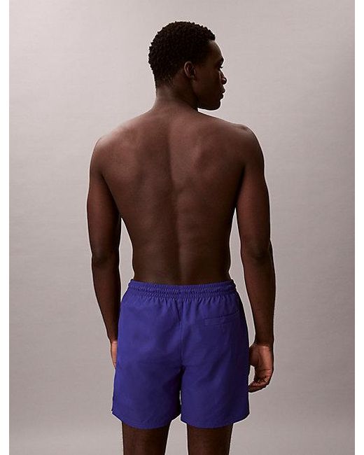 Calvin Klein Purple Medium Drawstring Swim Shorts Ck Monogram for men