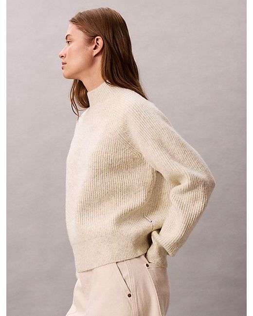 Calvin Klein Natural Jeans Soft Ribbed Knit Jumper
