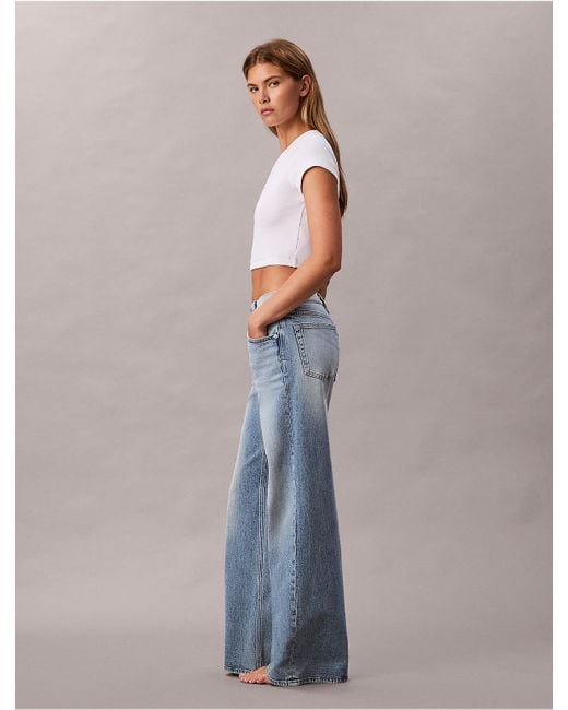 Calvin Klein Blue Calvin Klein Low Rise Baggy Jeans