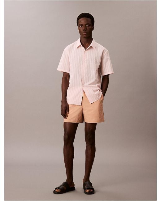 Calvin Klein Pink Ripstop Pull-On Shorts for men
