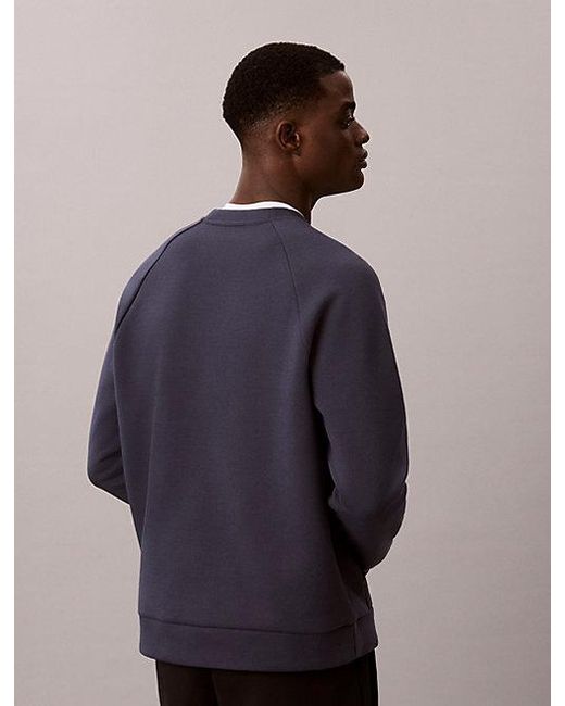 Calvin Klein Blue Sport Performance Double Knit Sweatshirt for men