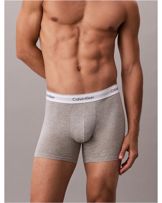 Calvin Klein White Icon Cotton Stretch 3-Pack Boxer Brief for men