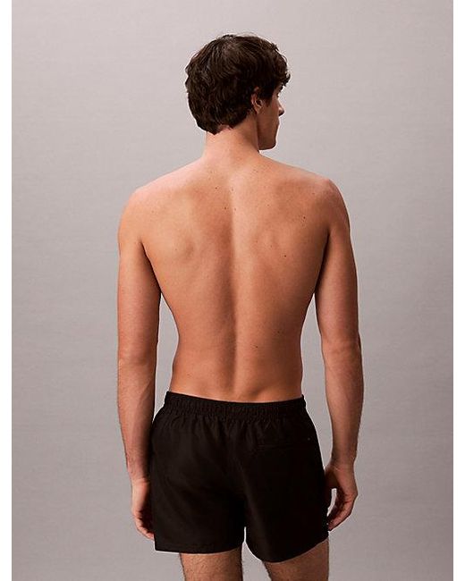 Calvin Klein Black Short Drawstring Swim Shorts Intense Power for men