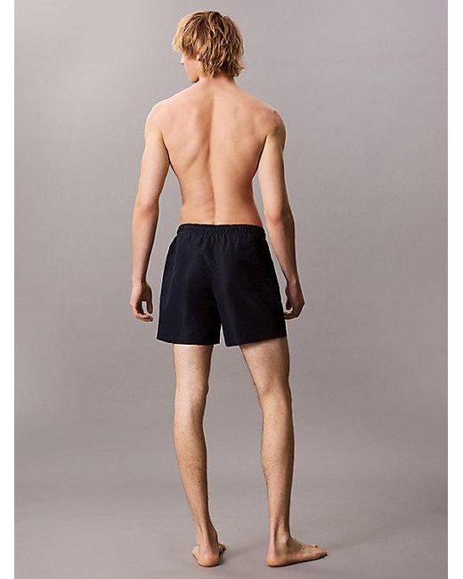 Calvin Klein Medium Zwemshort Met Trekkoord in het Blue voor heren
