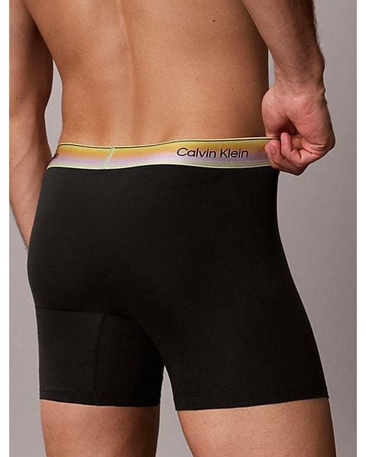 Calvin Klein Black Boxer Briefs Icon Cotton Stretch Pride for men