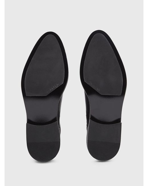 Calvin Klein Black Leather Chelsea Boots