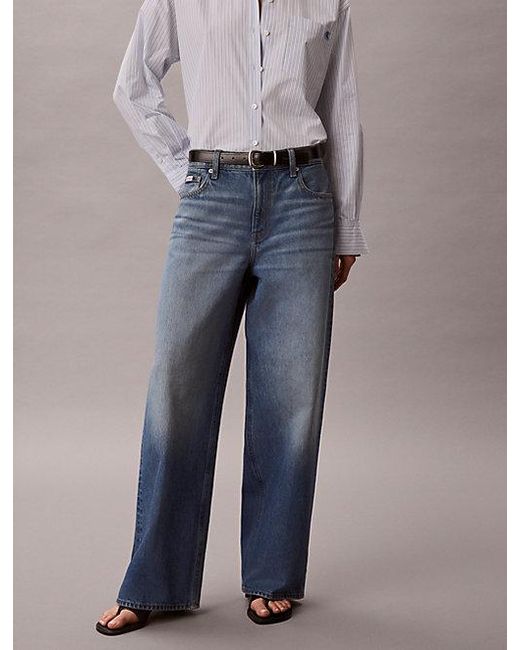 Calvin Klein Blue Jeans Low Rise Baggy Jeans