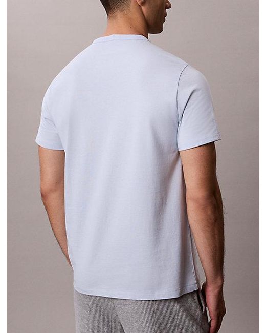 Calvin Klein Gray Pyjama T-Shirt Cotton Poplin for men