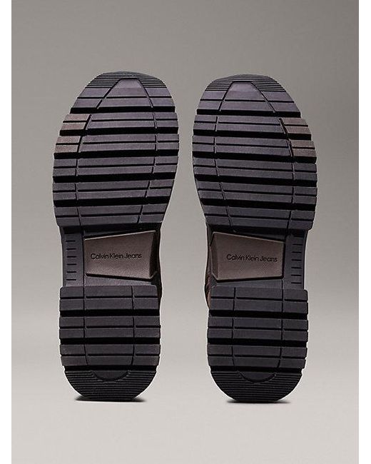 Calvin Klein Leder-Boots in Black für Herren