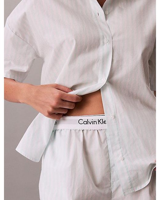 Calvin Klein Multicolor Shorts Pyjama Set Cotton Poplin
