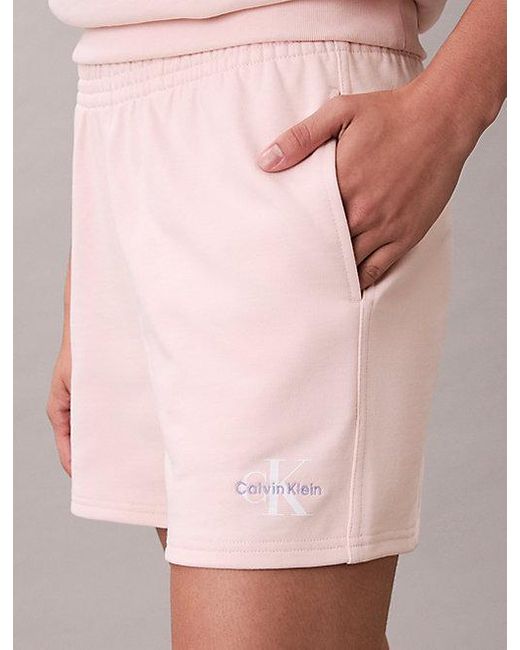 Calvin Klein Hoodie Met Rits En Monogram in het Pink
