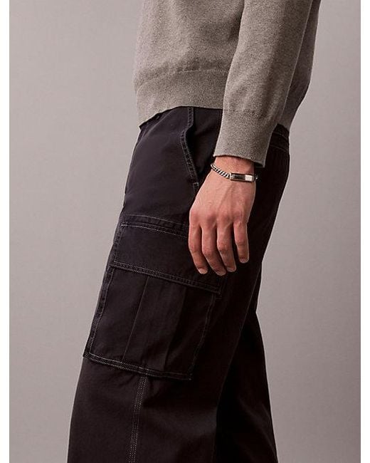 Calvin Klein Multicolor Jeans Relaxed Cotton Twill Cargo Trousers for men
