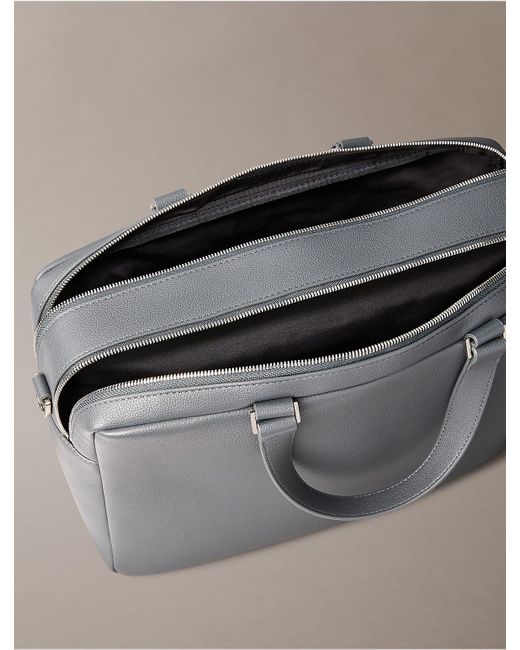 Calvin Klein Gray Micro Pebble Commuter Bag for men