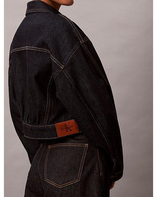 Calvin Klein Black Jeans Cropped Denim Jacket