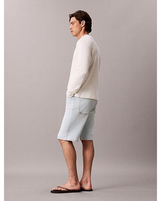 Calvin Klein Blue Jeans Slim Denim Shorts for men