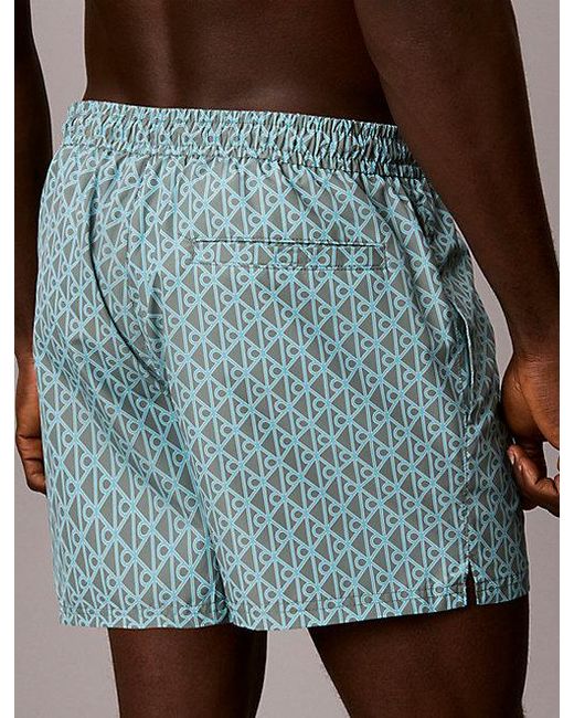 Calvin Klein Brown Short Drawstring Swim Shorts Essentials for men