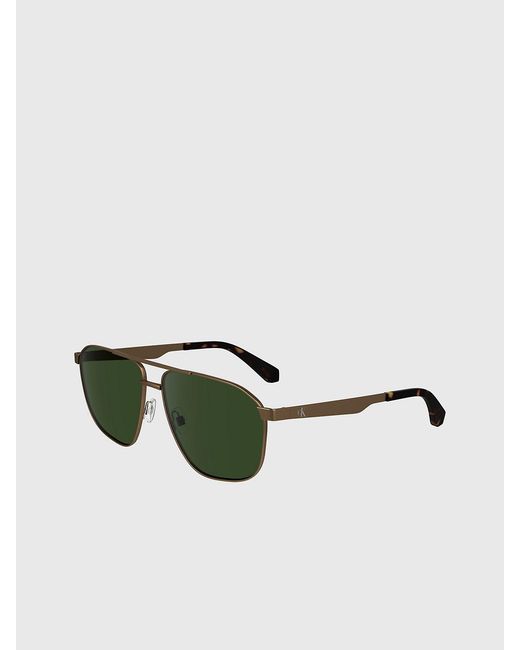 Calvin Klein Green Modified Rectangle Sunglasses Ckj24202S for men