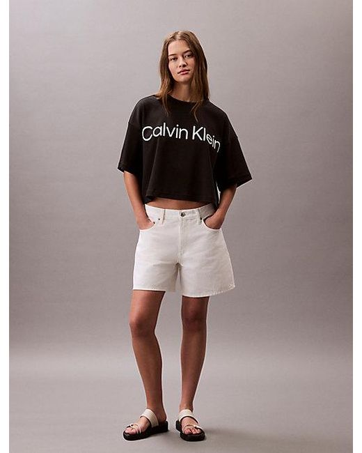 Calvin Klein Grafisch T-Shirt Met Logo in het Brown
