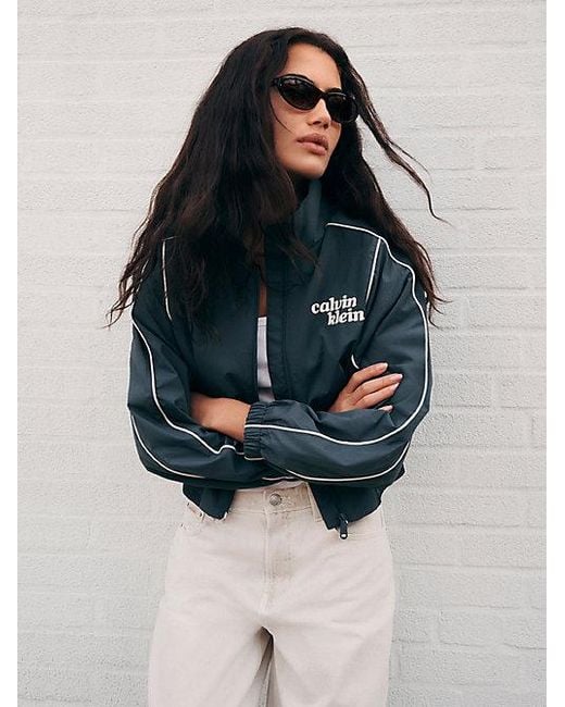 Calvin Klein Blue Jeans Nylon Piping Jacket