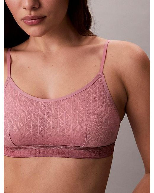 Calvin Klein Pink Bralette Icon Cotton Modal