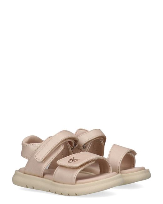 Calvin Klein Pink Toddlers And Kids Velcro Sandals