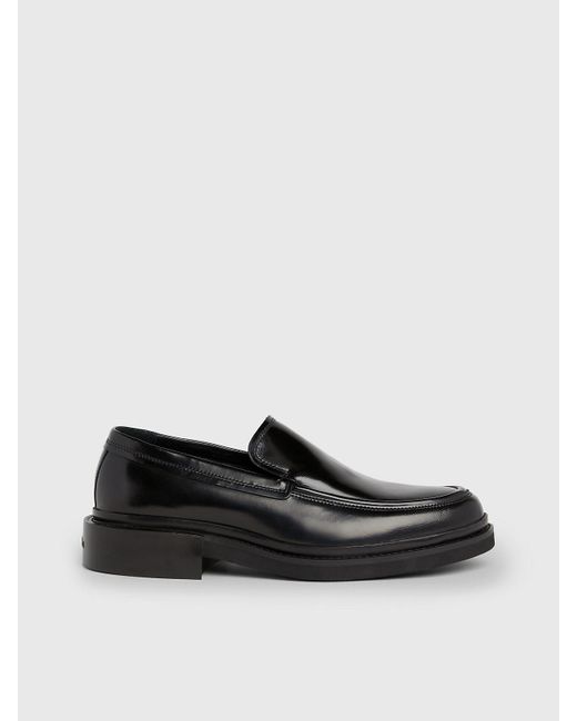 Calvin Klein Black Leather Loafers for men