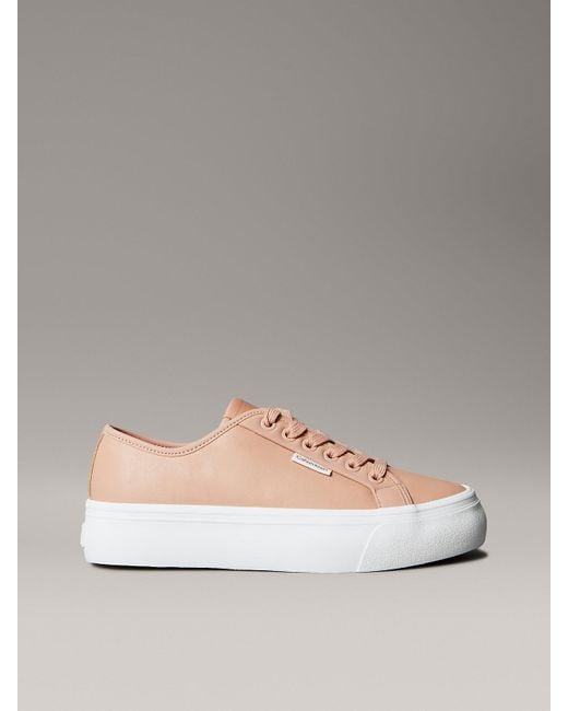 Baskets Confortables À Plateformes En Cuir Calvin Klein en coloris Gray