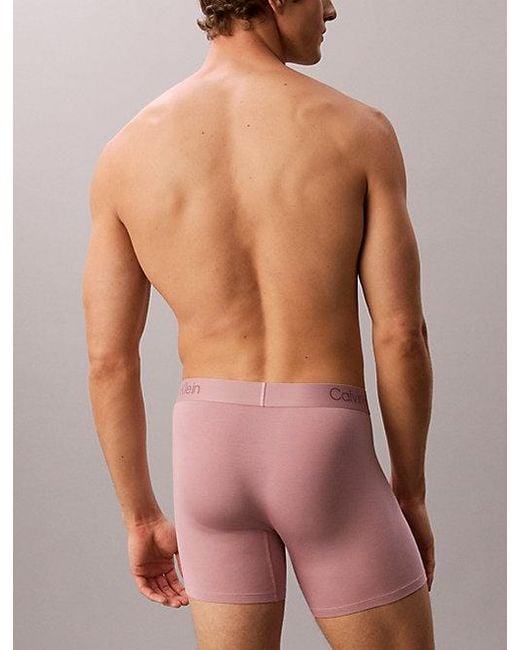 Calvin Klein Pink 3 Pack Boxer Briefs Ultra Soft Modal for men