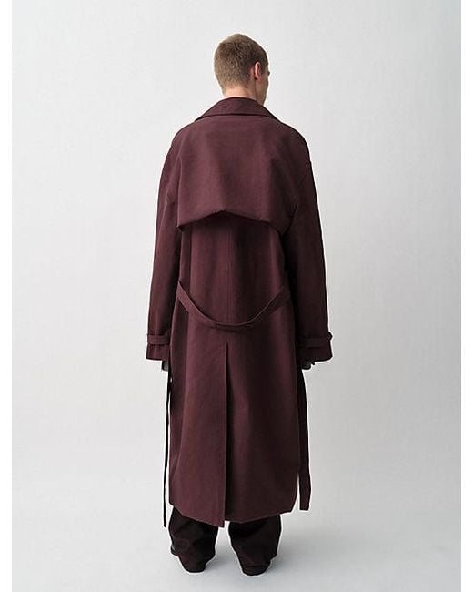 Calvin Klein Red Truman Trench Coat for men