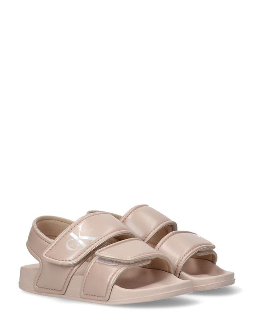 Calvin Klein Pink Toddlers Signature Velcro Sandals