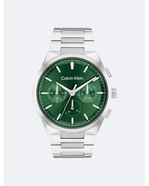 Calvin Klein Green Multifunction H-link Bracelet Watch for men