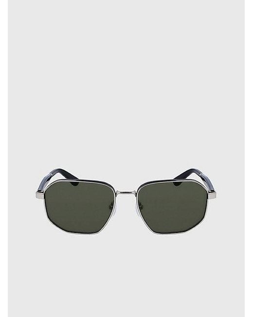 Calvin Klein Green Rectangle Sunglasses for men