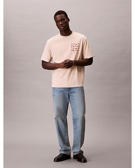 Calvin Klein Natural Jeans Somewhere Graphic Relaxed T-Shirt for men