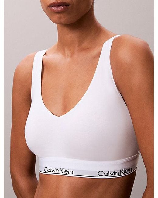 Calvin Klein Bralette Met Volledige Cups in het White