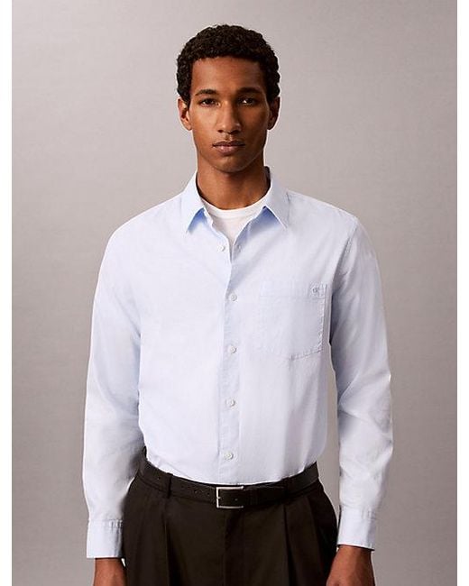 Calvin Klein White Oxford Button Down Shirt for men