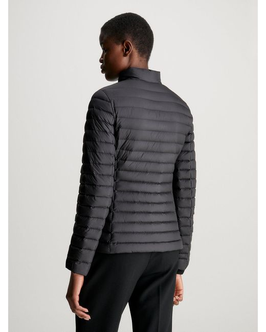 Calvin Klein Gray Lightweight Down Puffer Jacket