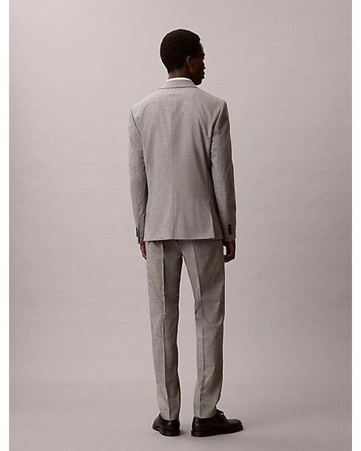 Calvin Klein Natural Houndstooth Slim Trousers for men