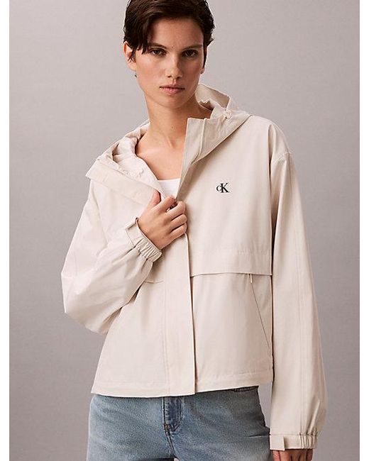 Calvin Klein Natural Jeans Relaxed Hooded Tech Jacket